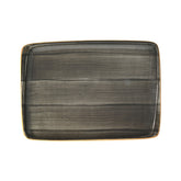 Bonna China Gris 14.25" x 10.25" x h:0.75" Rectangular Grey Porcelain Platter